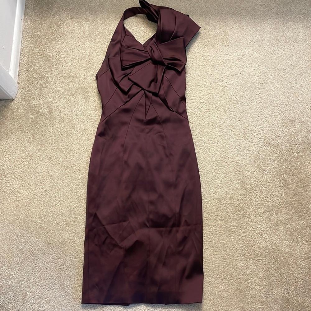 Karen Millen Halter Aubergine Dress